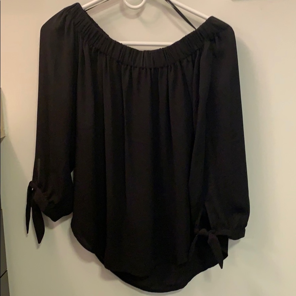 Off The Shoulder Black Top